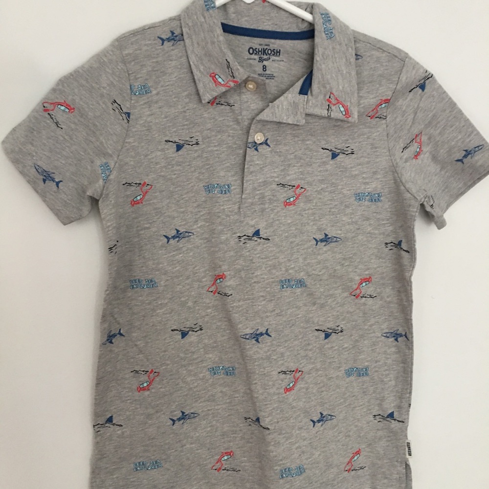 Grey short sleeve shirt for kids